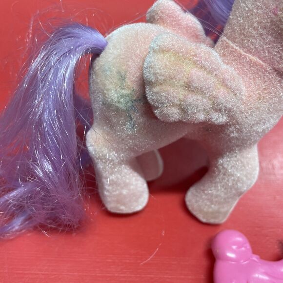 Vintage My Little Pony So Soft North Star Pegasus, G1 1986, Pink Flocked Brush - Picture 2 of 10
